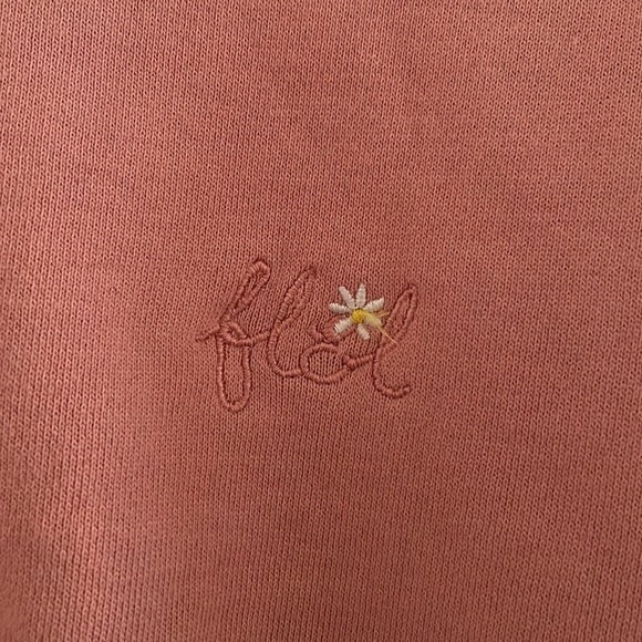 For Love & Lemon Josie pink cropped hoodie (size xxs) - Picture 5 of 6